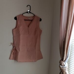 J.M.P Blouse Women Medium Peach Fitted Tunic Office Academia Versatile Elegant